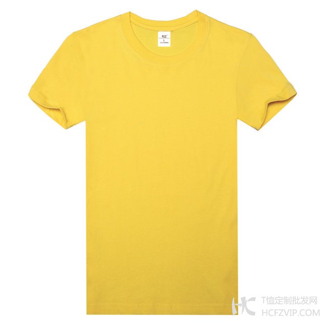 黄色纯棉t恤